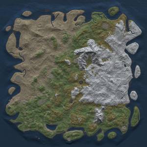 Thumbnail Rust Map: Procedural Map, Size: 6000, Seed: 147946858, 19 Monuments