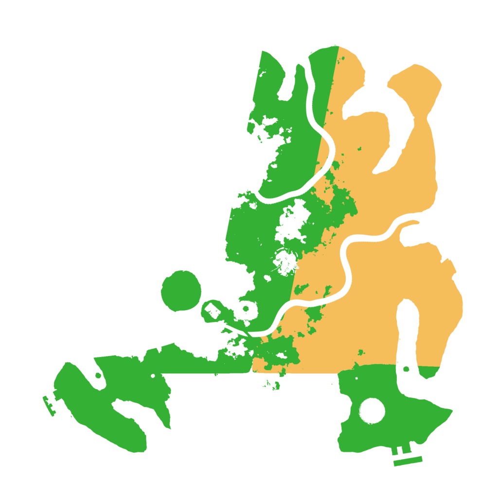 Biome Rust Map: Procedural Map, Size: 3500, Seed: 64174