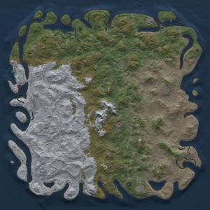 Thumbnail Rust Map: Procedural Map, Size: 6000, Seed: 481041838, 19 Monuments