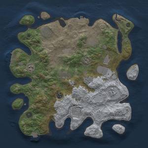 Thumbnail Rust Map: Procedural Map, Size: 3600, Seed: 11209, 17 Monuments