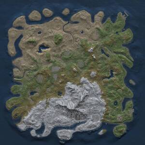 Thumbnail Rust Map: Procedural Map, Size: 5000, Seed: 1927860118, 16 Monuments