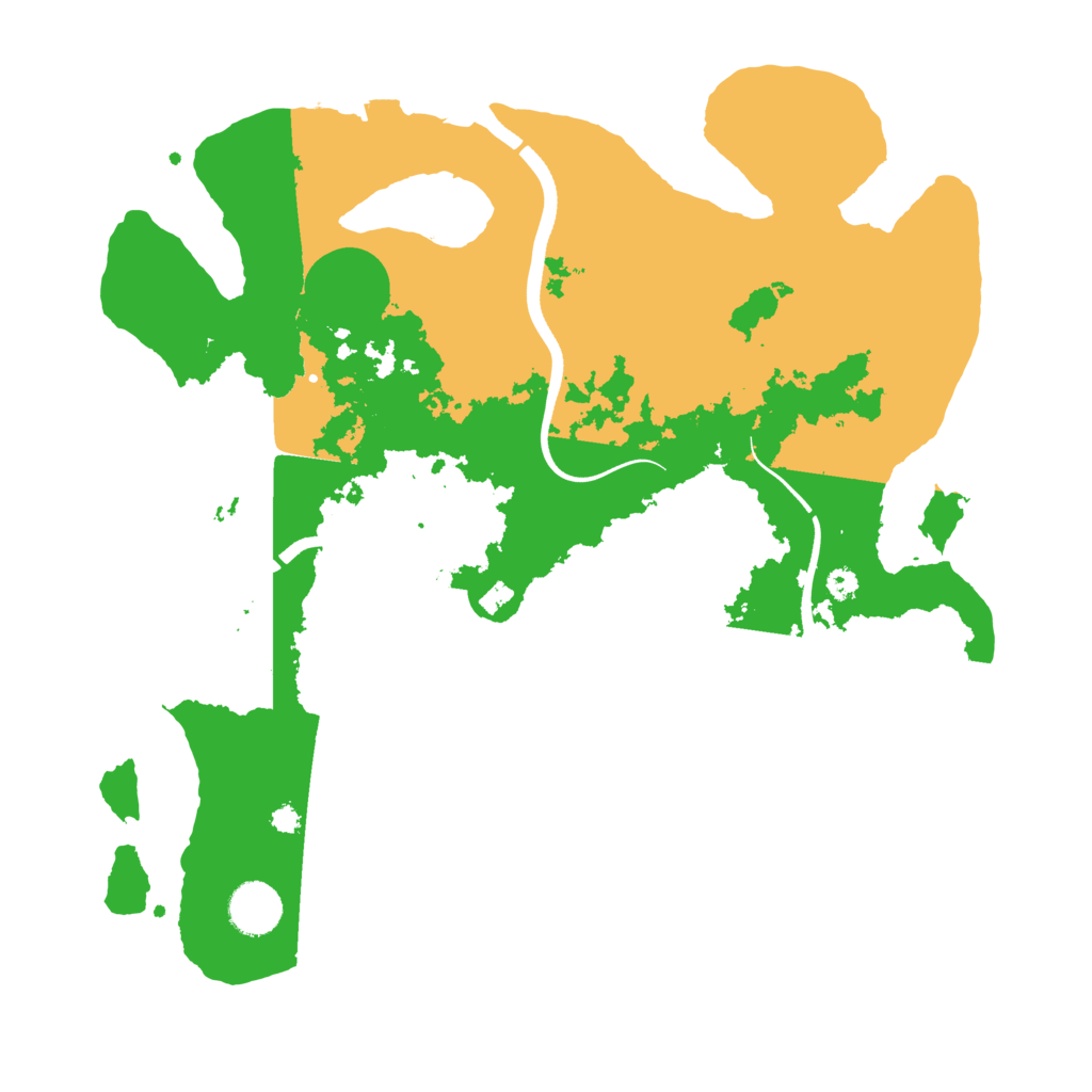 Biome Rust Map: Procedural Map, Size: 3600, Seed: 52131