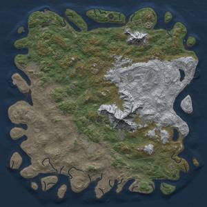 Thumbnail Rust Map: Procedural Map, Size: 6000, Seed: 418939522, 19 Monuments