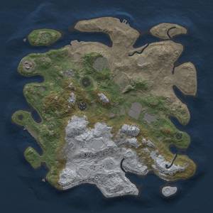 Thumbnail Rust Map: Procedural Map, Size: 3500, Seed: 2030274090, 16 Monuments