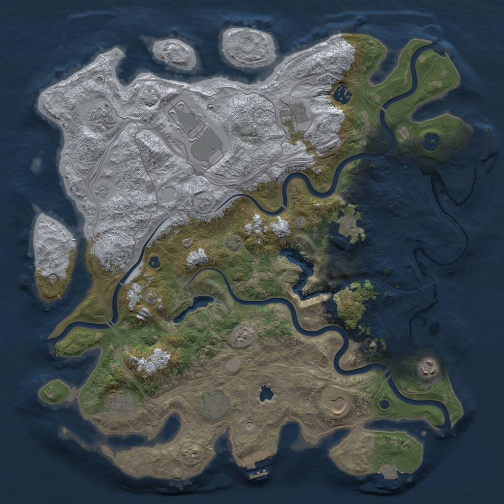 Rust Map: Procedural Map, Size: 4250, Seed: 1591907283, 16 Monuments