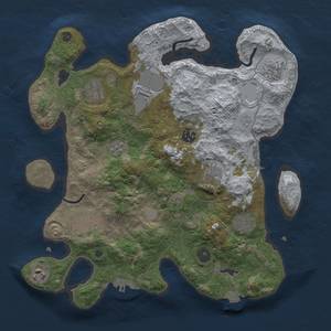 Thumbnail Rust Map: Procedural Map, Size: 3500, Seed: 1089599039, 17 Monuments