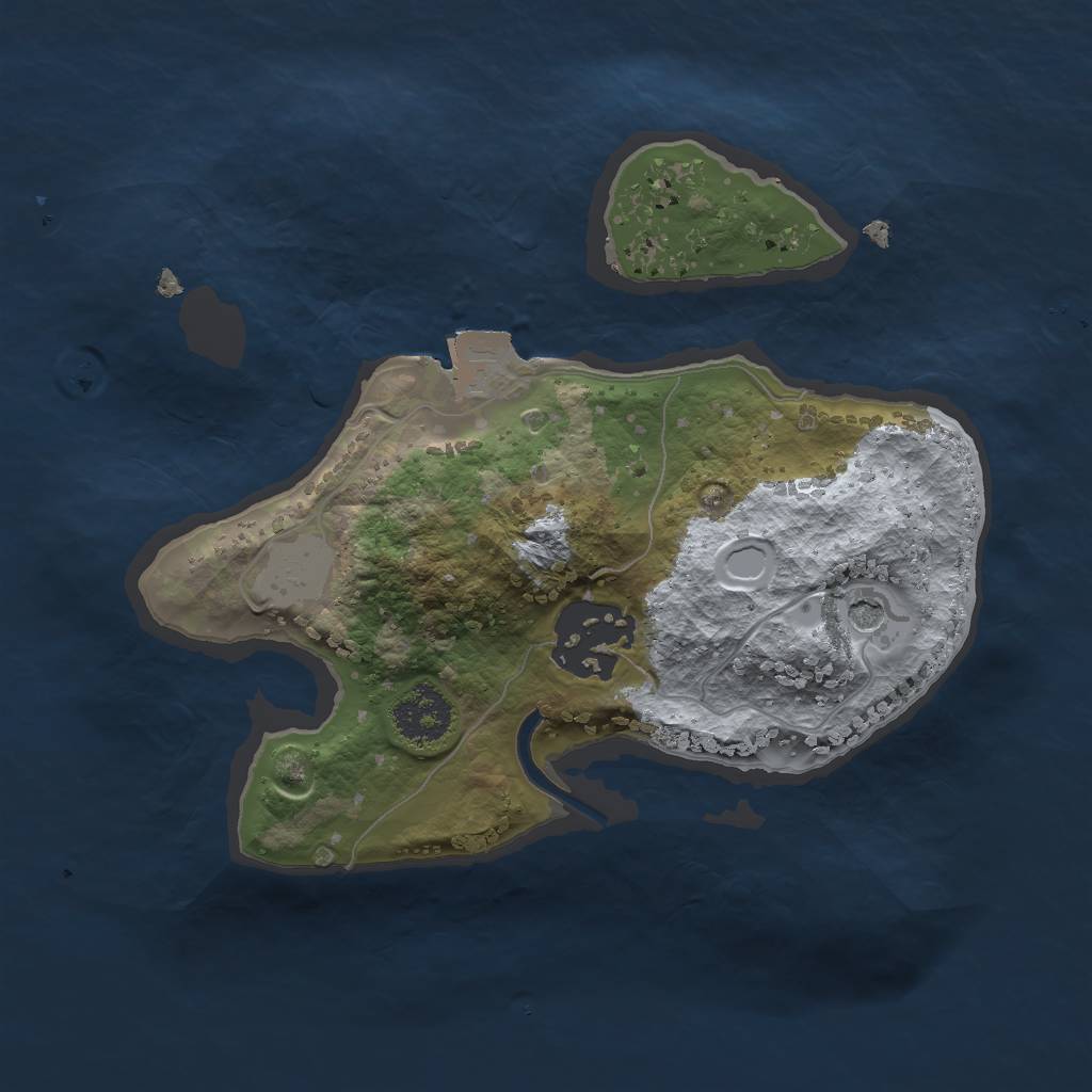 Rust Map: Procedural Map, Size: 2000, Seed: 454, 5 Monuments
