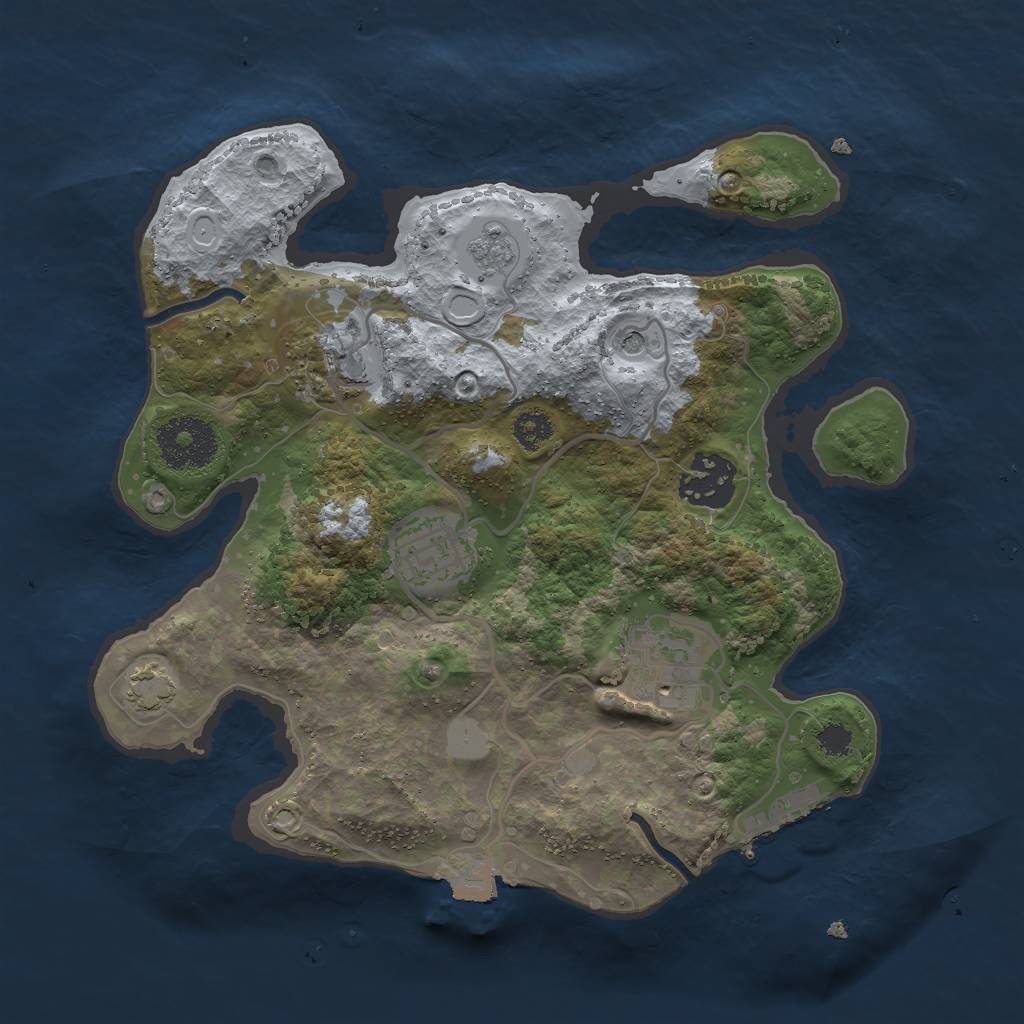 Rust Map: Procedural Map, Size: 2700, Seed: 601555991, 11 Monuments