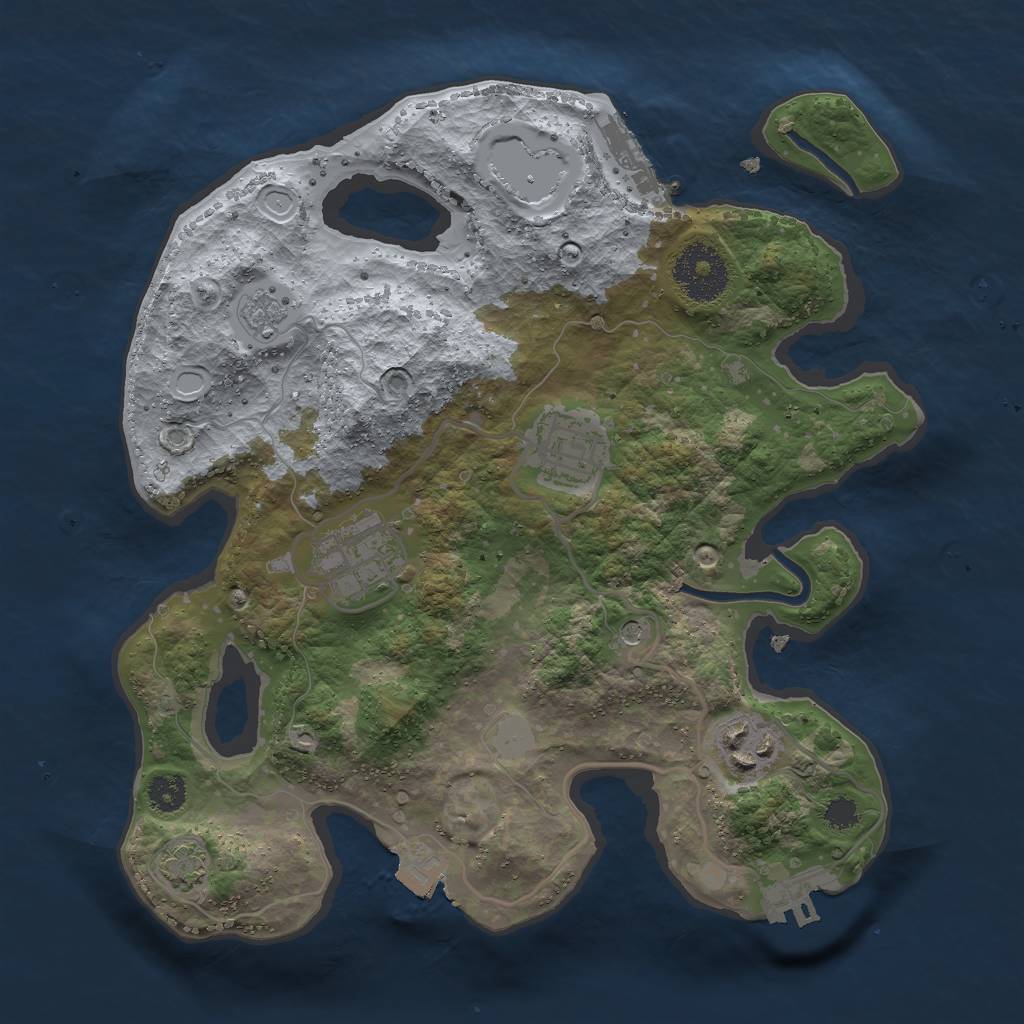 Rust Map: Procedural Map, Size: 2800, Seed: 850792669, 11 Monuments