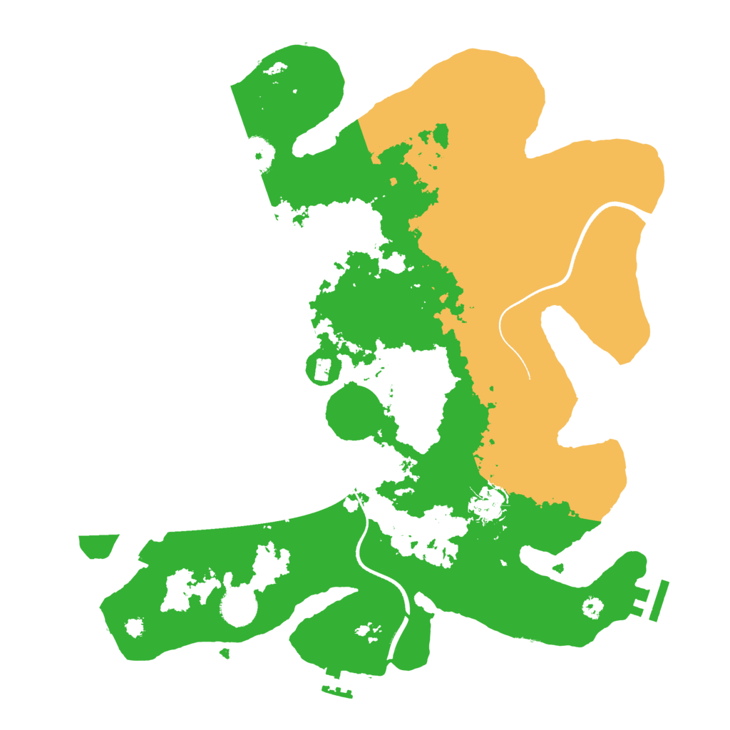 Biome Rust Map: Procedural Map, Size: 3500, Seed: 10100101