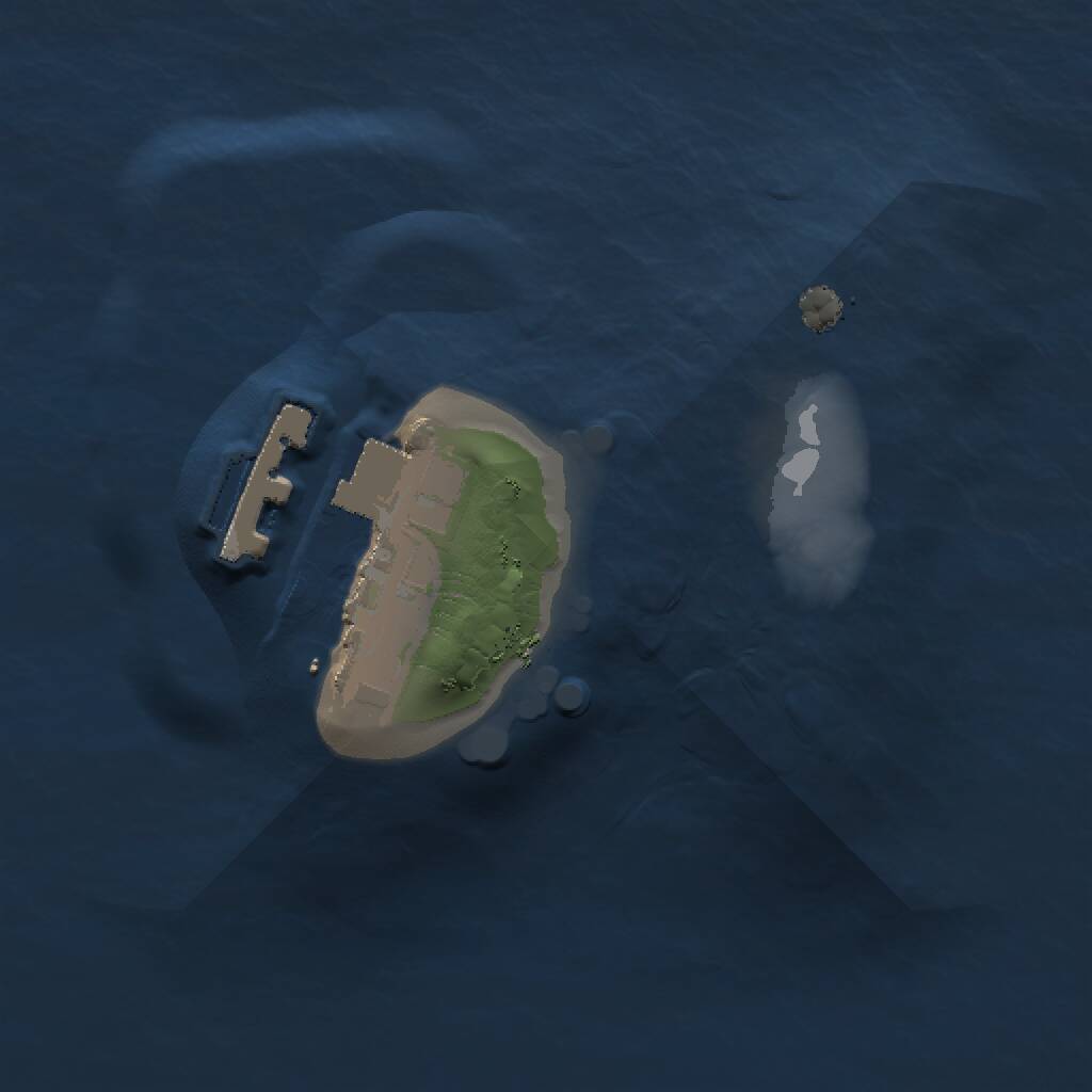 Rust Map: Procedural Map, Size: 1000, Seed: 544215, 2 Monuments