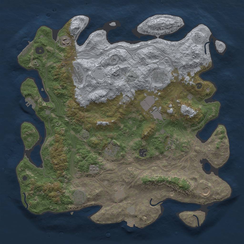 Rust Map: Procedural Map, Size: 4250, Seed: 983299839, 19 Monuments