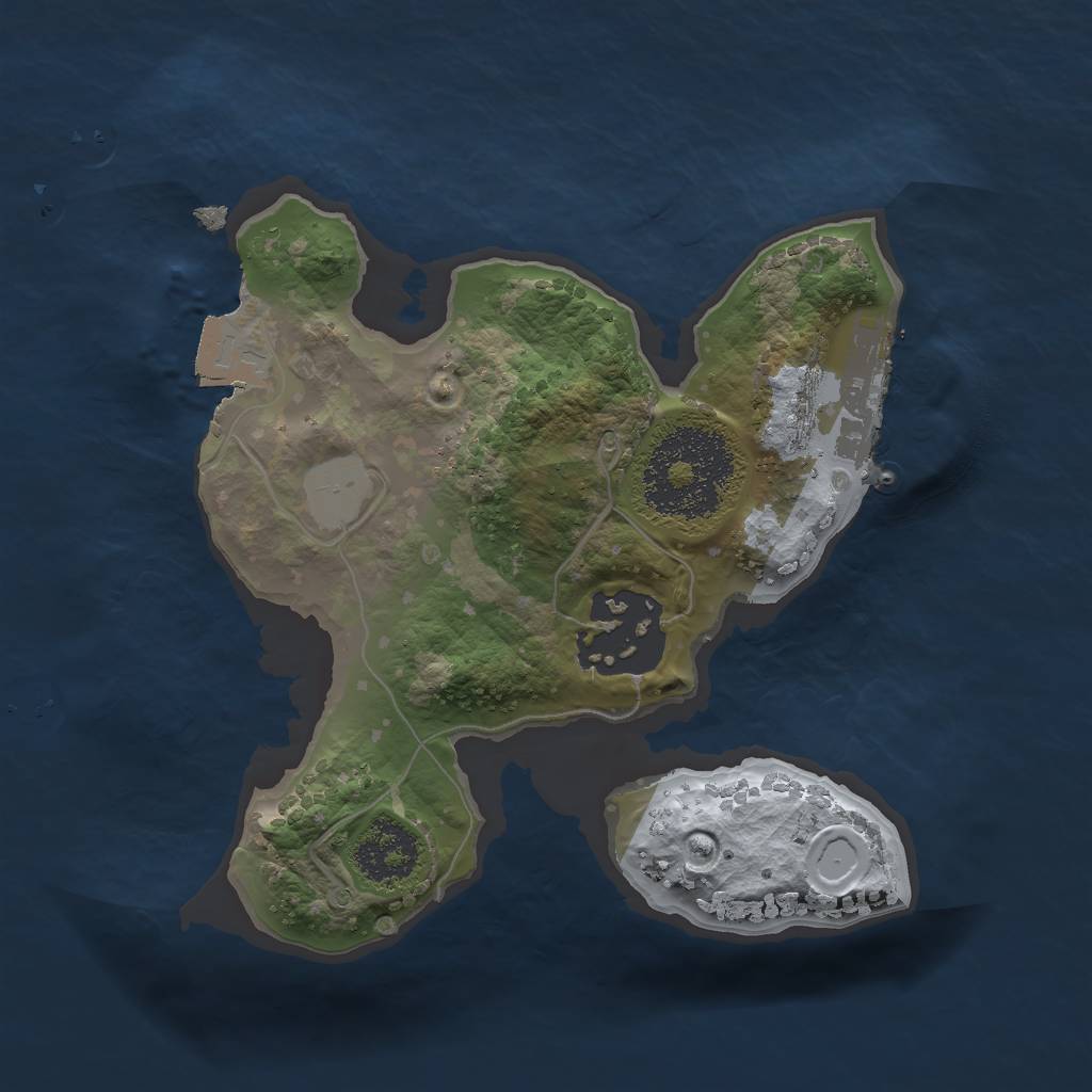 Rust Map: Procedural Map, Size: 1800, Seed: 10, 5 Monuments