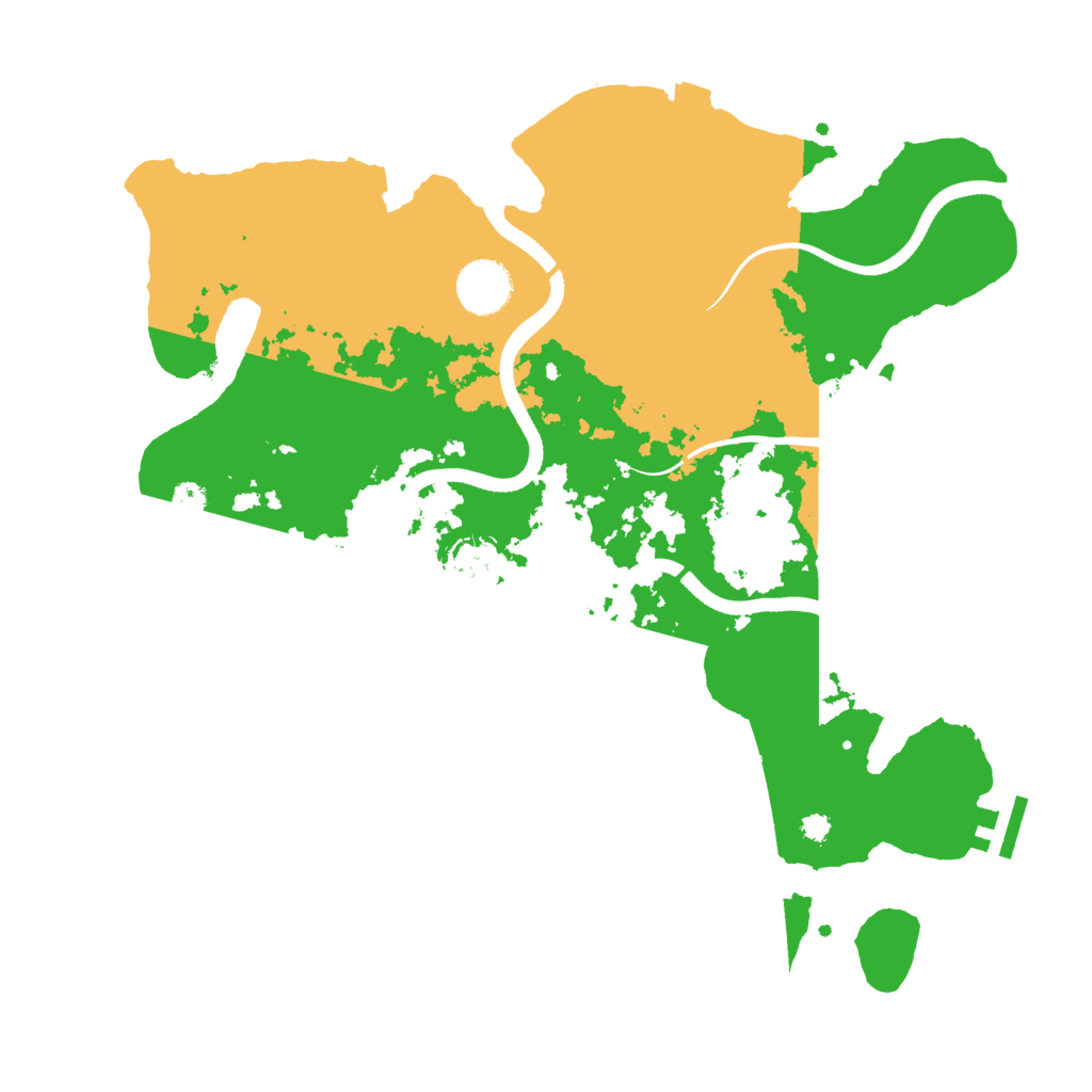 Biome Rust Map: Procedural Map, Size: 3500, Seed: 75287964