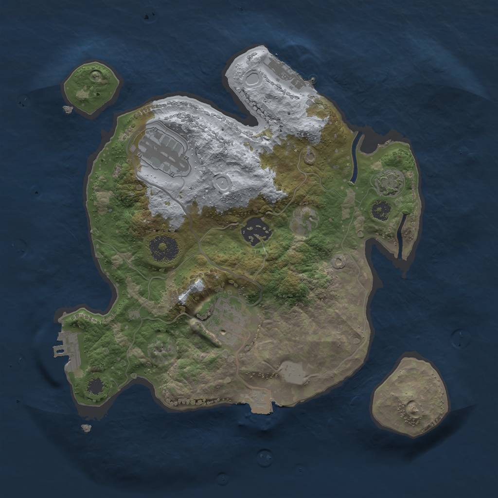 Rust Map: Procedural Map, Size: 2700, Seed: 1583319080, 9 Monuments