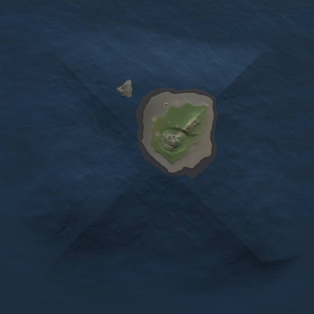 Rust Map: Procedural Map, Size: 1000, Seed: 1461725809, 3 Monuments