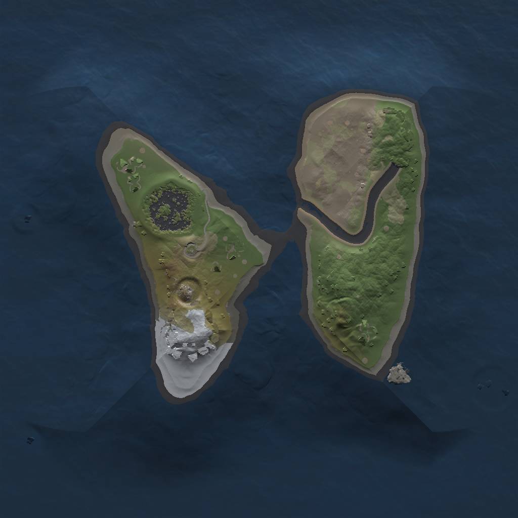 Rust Map: Procedural Map, Size: 1234, Seed: 3, 3 Monuments