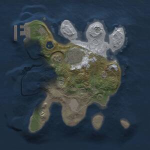 Thumbnail Rust Map: Procedural Map, Size: 2000, Seed: 11194, 4 Monuments