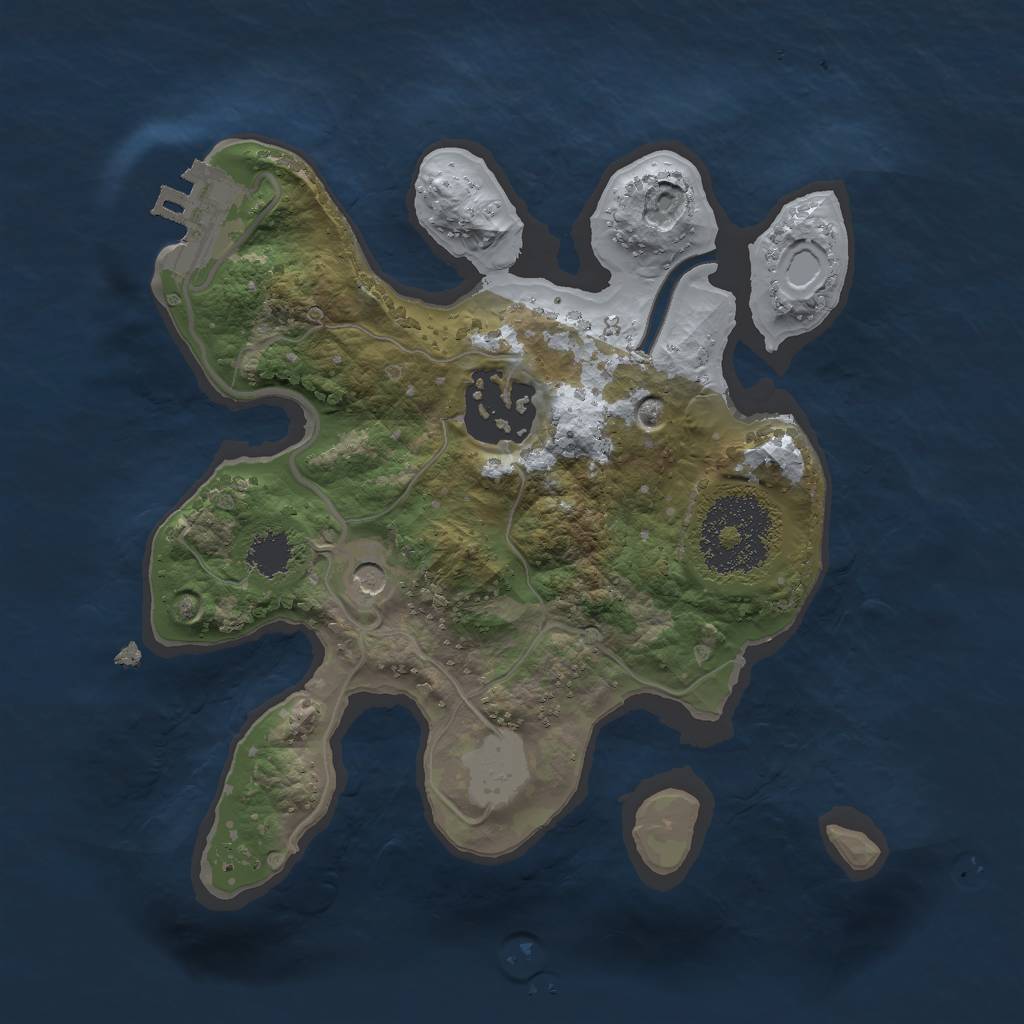 Rust Map: Procedural Map, Size: 2000, Seed: 11194, 6 Monuments