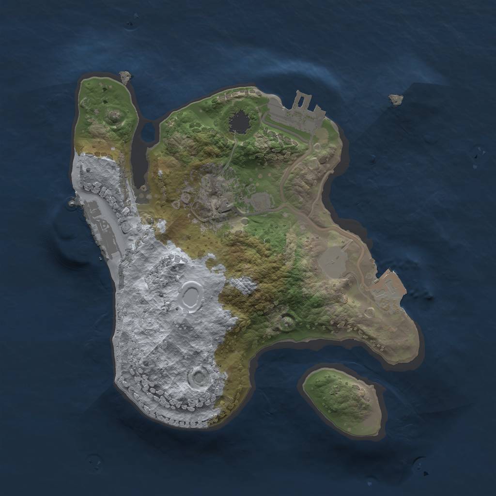 Rust Map: Procedural Map, Size: 1900, Seed: 24874578, 5 Monuments
