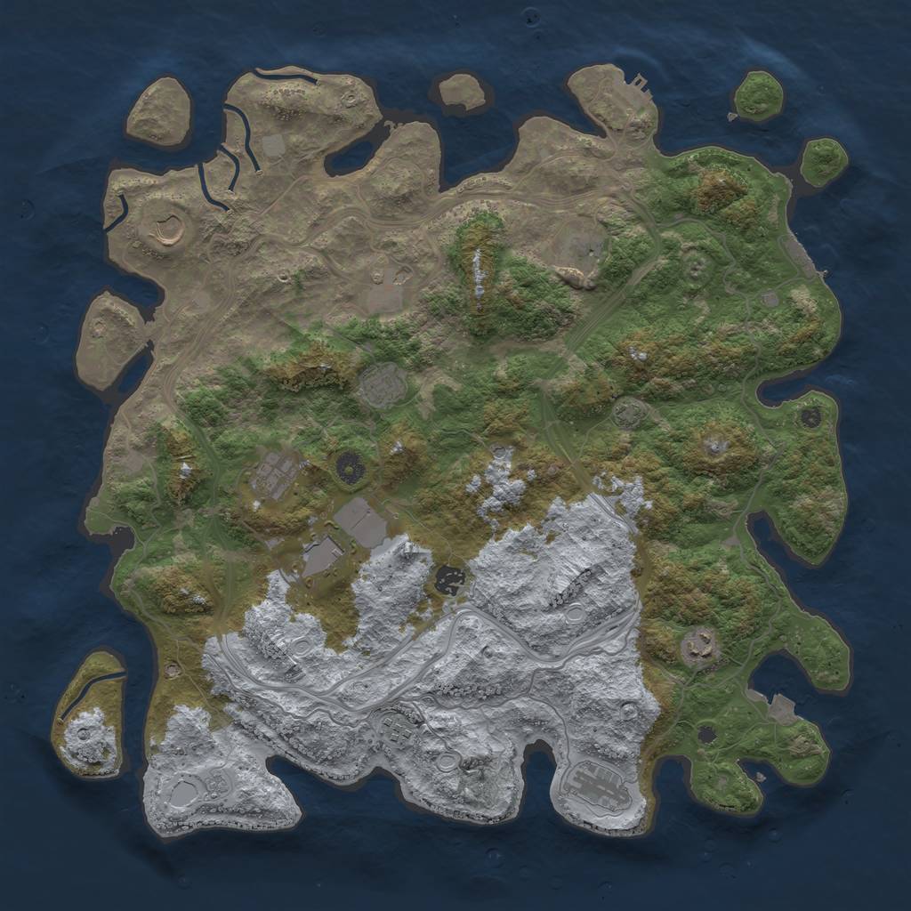 Rust Map: Procedural Map, Size: 4569, Seed: 4969, 18 Monuments
