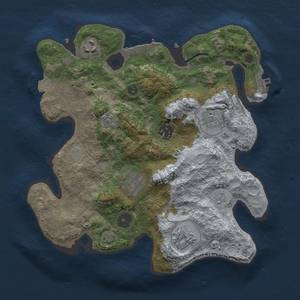 Thumbnail Rust Map: Procedural Map, Size: 3000, Seed: 9868760, 13 Monuments