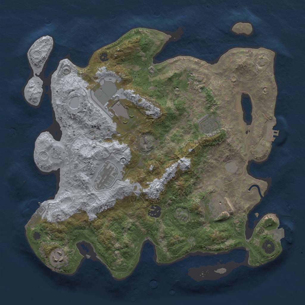 Rust Map: Procedural Map, Size: 3500, Seed: 168577858, 15 Monuments
