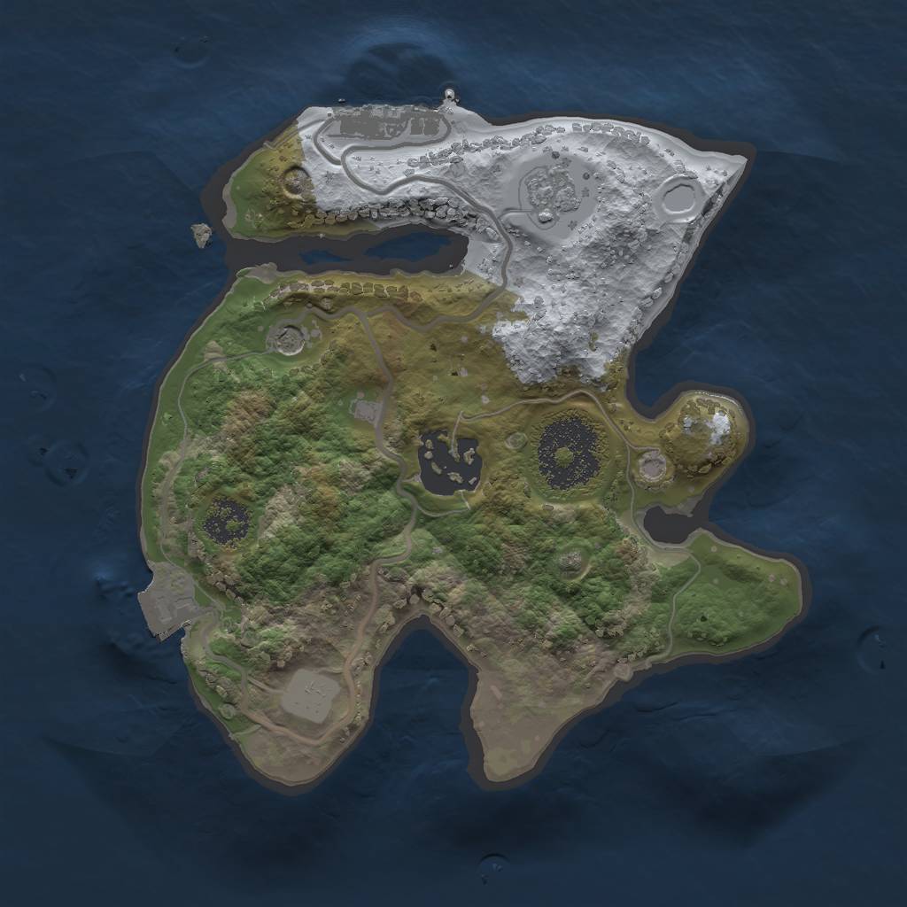 Rust Map: Procedural Map, Size: 2000, Seed: 11175, 7 Monuments