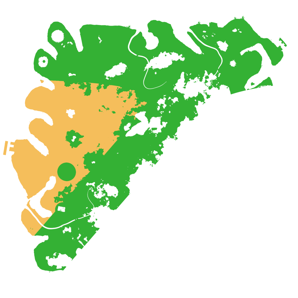 Biome Rust Map: Procedural Map, Size: 4300, Seed: 37304223