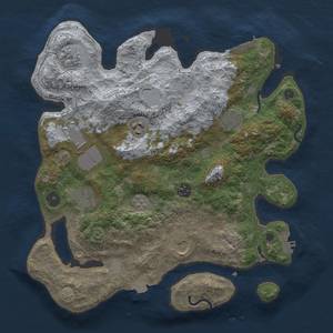 Thumbnail Rust Map: Procedural Map, Size: 3500, Seed: 697526197, 16 Monuments