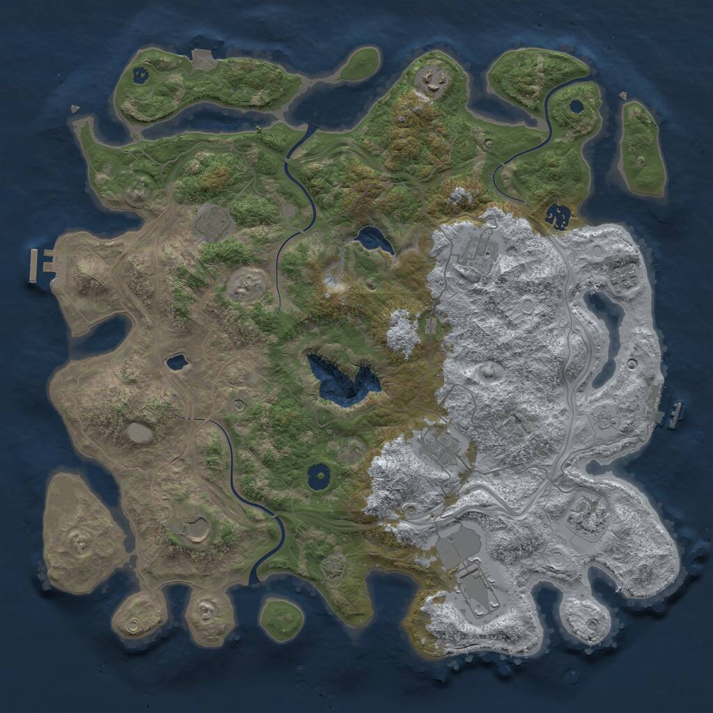 Rust Map: Procedural Map, Size: 4250, Seed: 2011, 15 Monuments