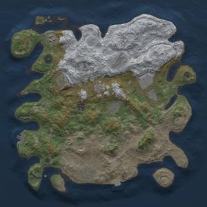 Thumbnail Rust Map: Procedural Map, Size: 3750, Seed: 1345394550, 16 Monuments