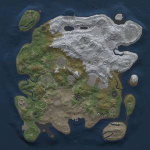 Thumbnail Rust Map: Procedural Map, Size: 3500, Seed: 1729350276, 16 Monuments