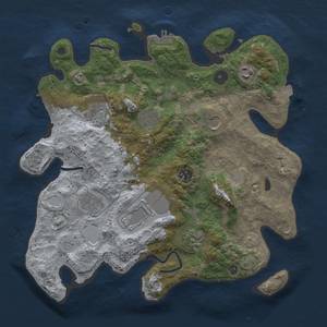 Thumbnail Rust Map: Procedural Map, Size: 3500, Seed: 1142410746, 17 Monuments