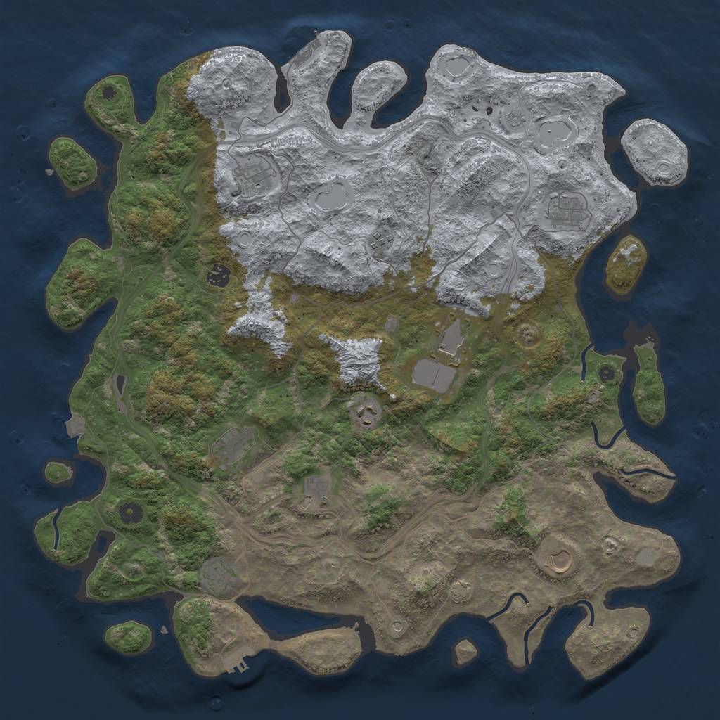 Rust Map: Procedural Map, Size: 4700, Seed: 306380838, 18 Monuments
