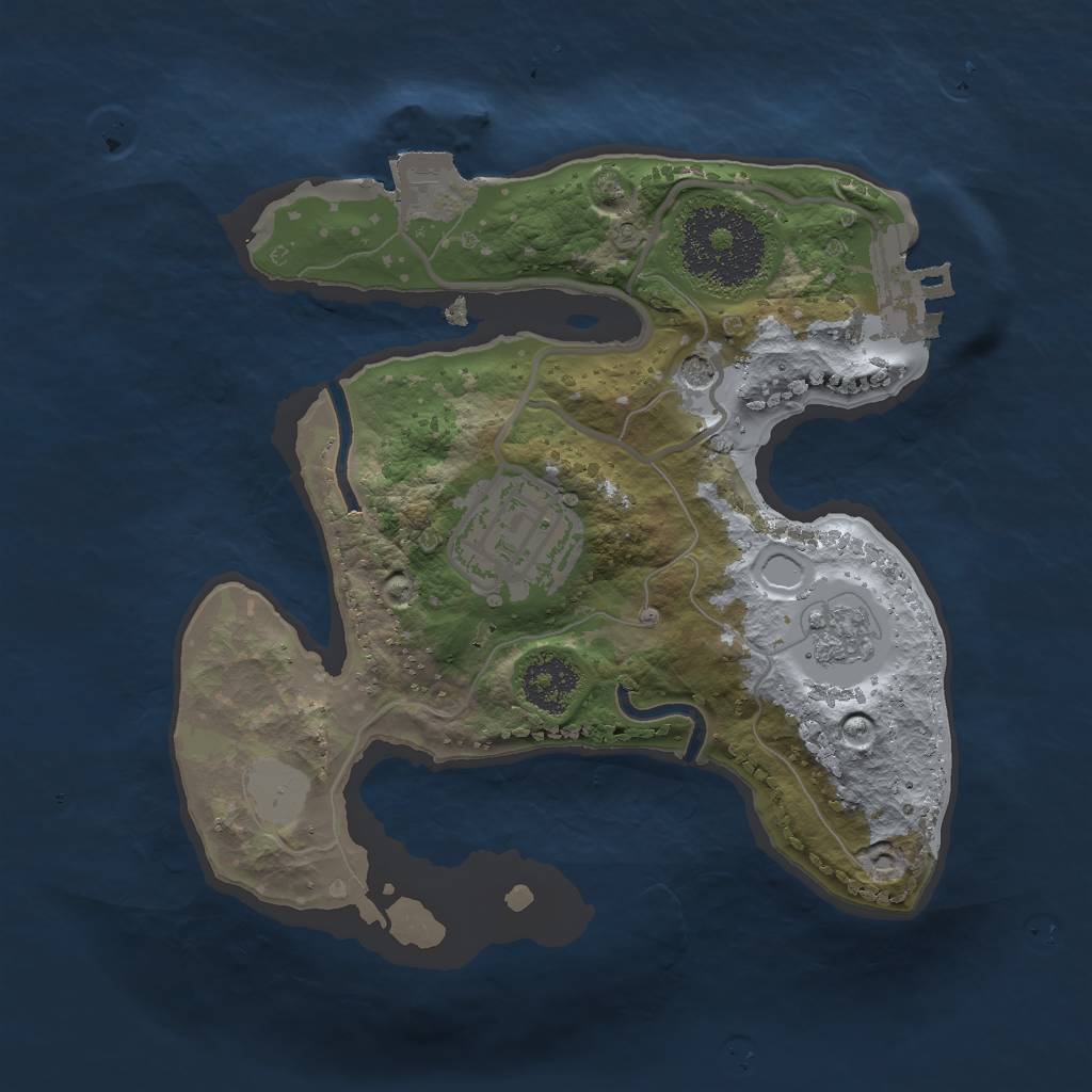 Rust Map: Procedural Map, Size: 2000, Seed: 986998, 7 Monuments