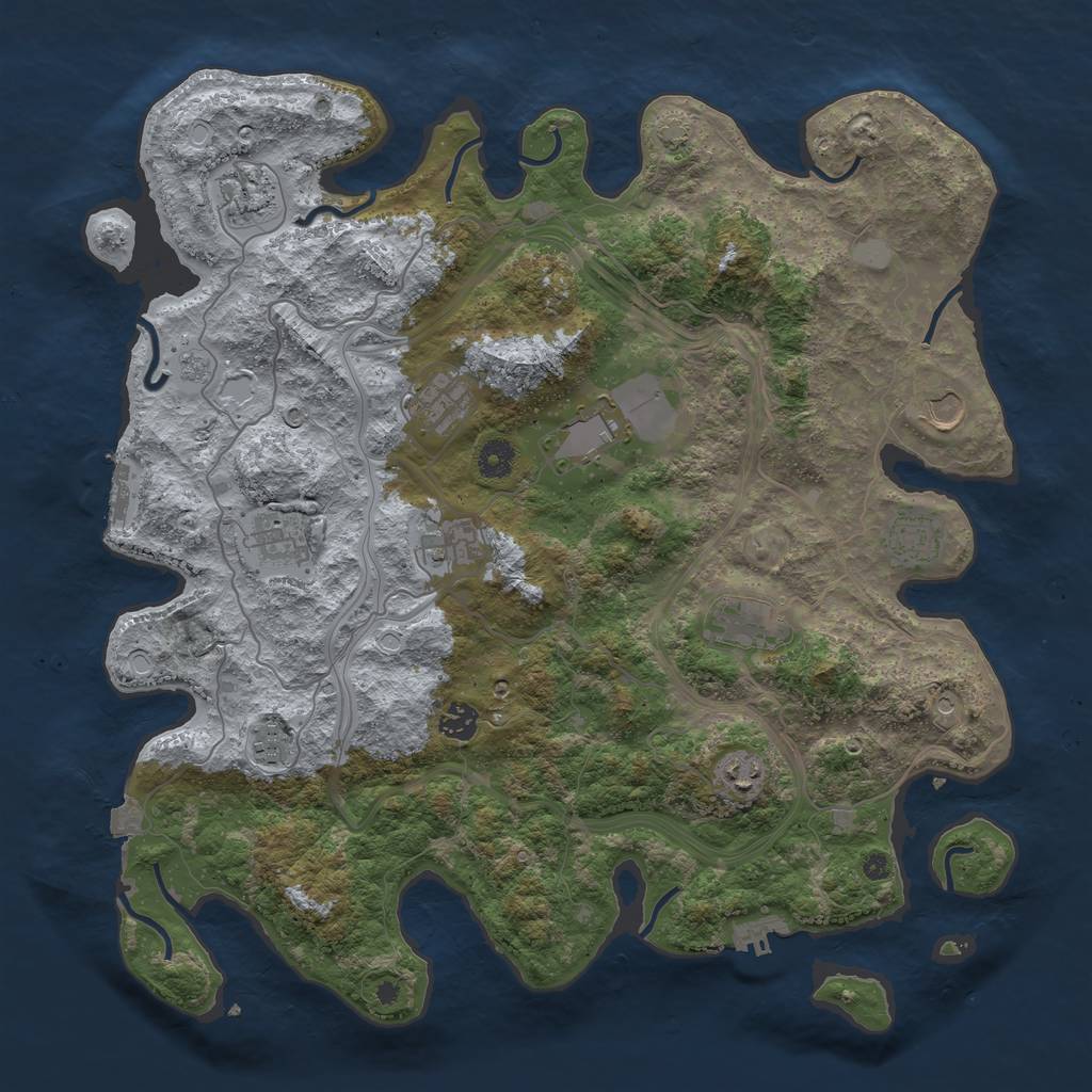 Rust Map: Procedural Map, Size: 4250, Seed: 18802989, 19 Monuments