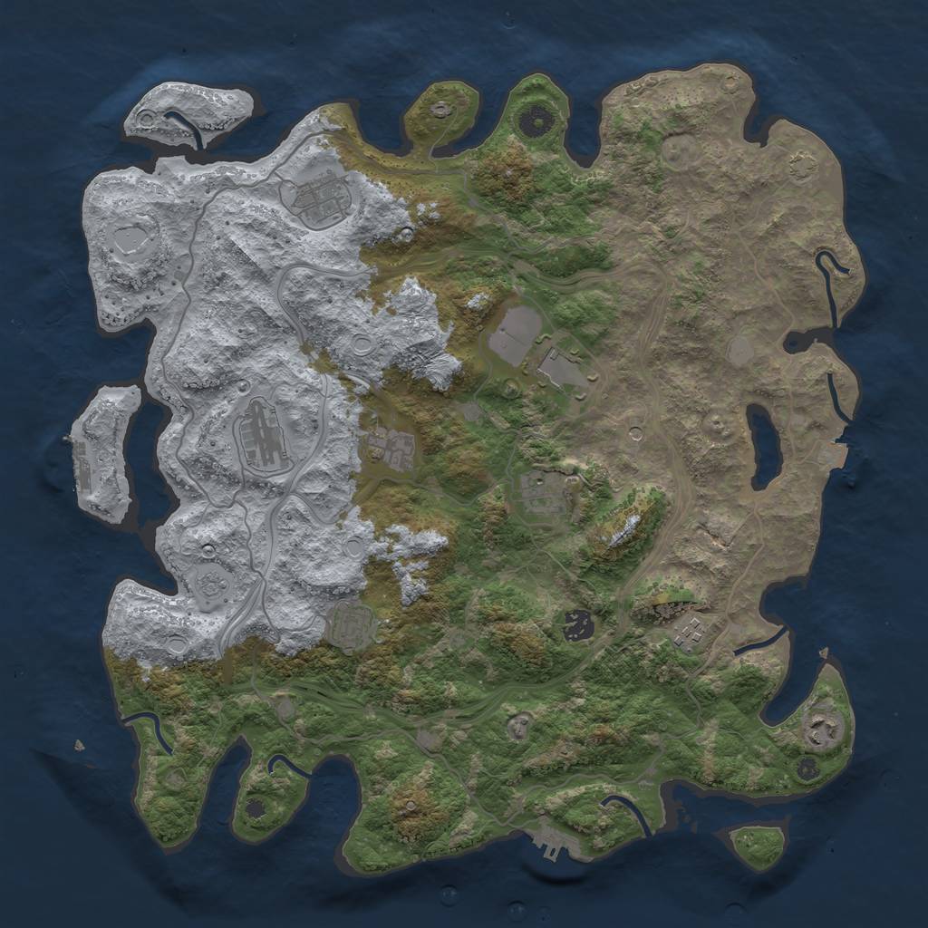 Rust Map: Procedural Map, Size: 4250, Seed: 35521859, 17 Monuments