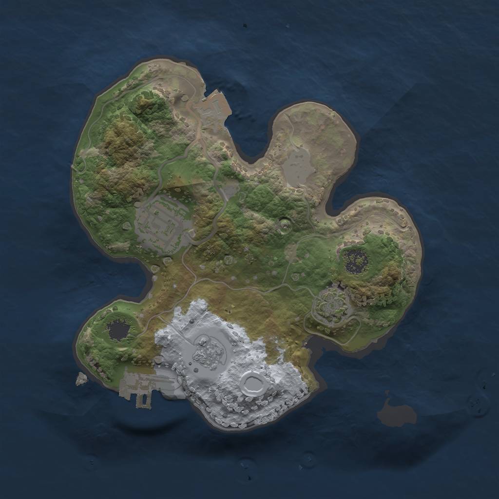Rust Map: Procedural Map, Size: 2000, Seed: 124886578, 7 Monuments