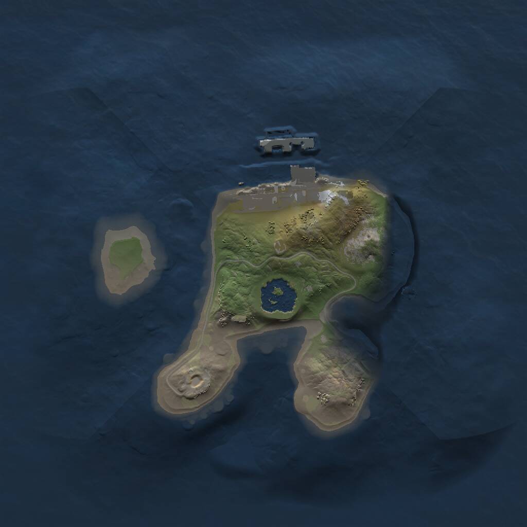 Rust Map: Procedural Map, Size: 1500, Seed: 1377, 2 Monuments