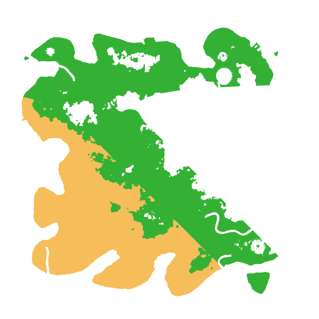 Biome Rust Map: Procedural Map, Size: 3500, Seed: 135156