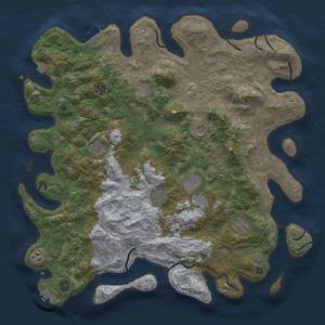 Thumbnail Rust Map: Procedural Map, Size: 4500, Seed: 2147483633, 17 Monuments