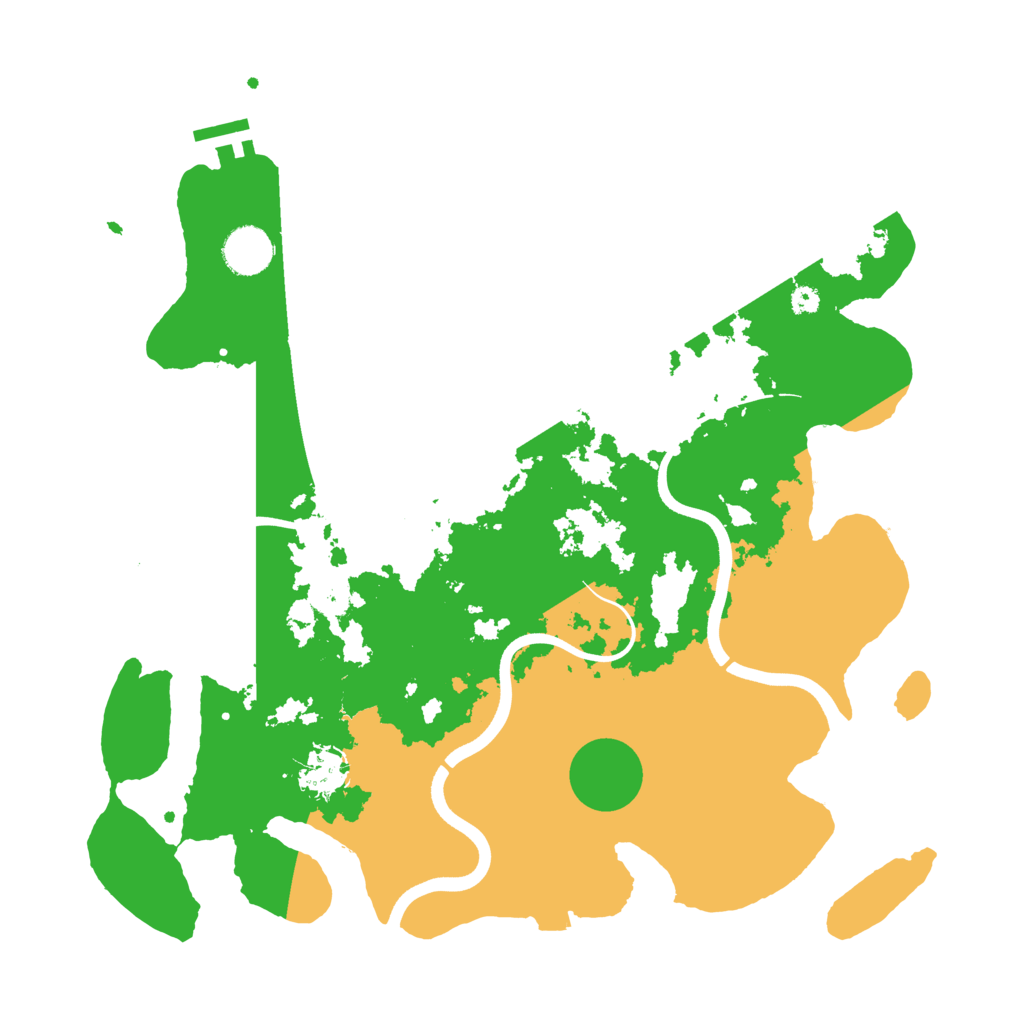 Biome Rust Map: Procedural Map, Size: 3700, Seed: 17391719