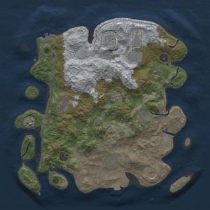 Thumbnail Rust Map: Procedural Map, Size: 3700, Seed: 17391719, 17 Monuments