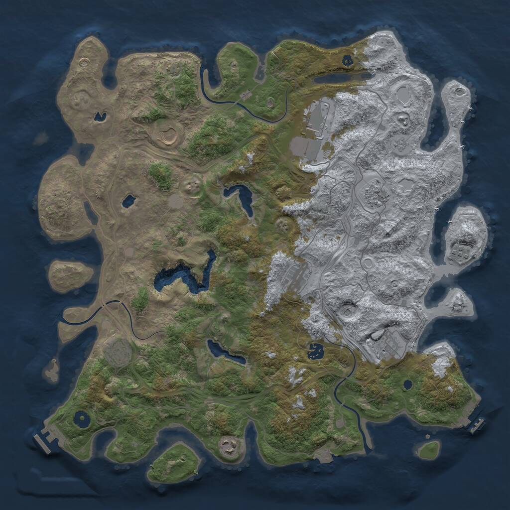 Rust Map: Procedural Map, Size: 4500, Seed: 1872521457, 15 Monuments