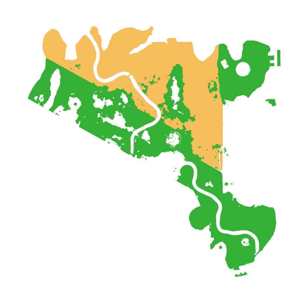 Biome Rust Map: Procedural Map, Size: 3700, Seed: 496454941