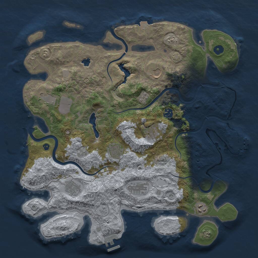Rust Map: Procedural Map, Size: 4000, Seed: 5899, 15 Monuments