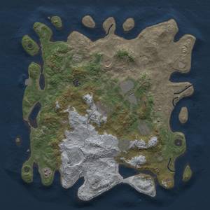 Thumbnail Rust Map: Procedural Map, Size: 4000, Seed: 600691286, 15 Monuments