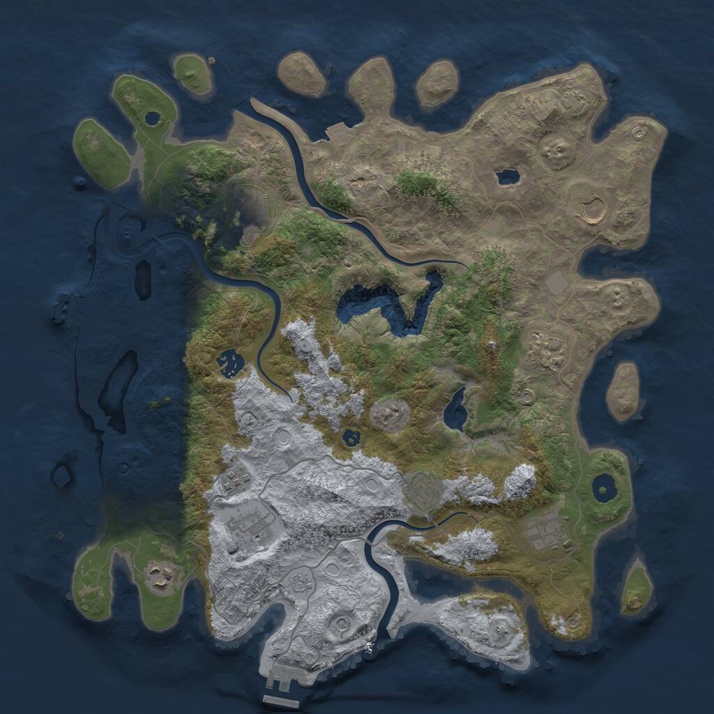 Rust Map: Procedural Map, Size: 4000, Seed: 600691286, 15 Monuments