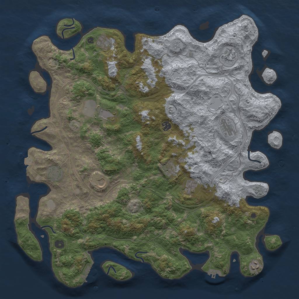 Rust Map: Procedural Map, Size: 4750, Seed: 503, 19 Monuments